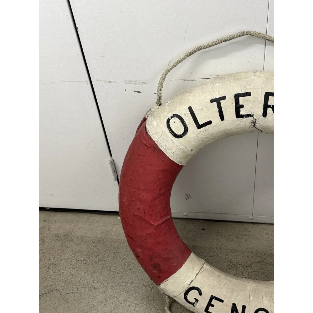 Vintage Italian Ship Olterra Life Ring Authentic